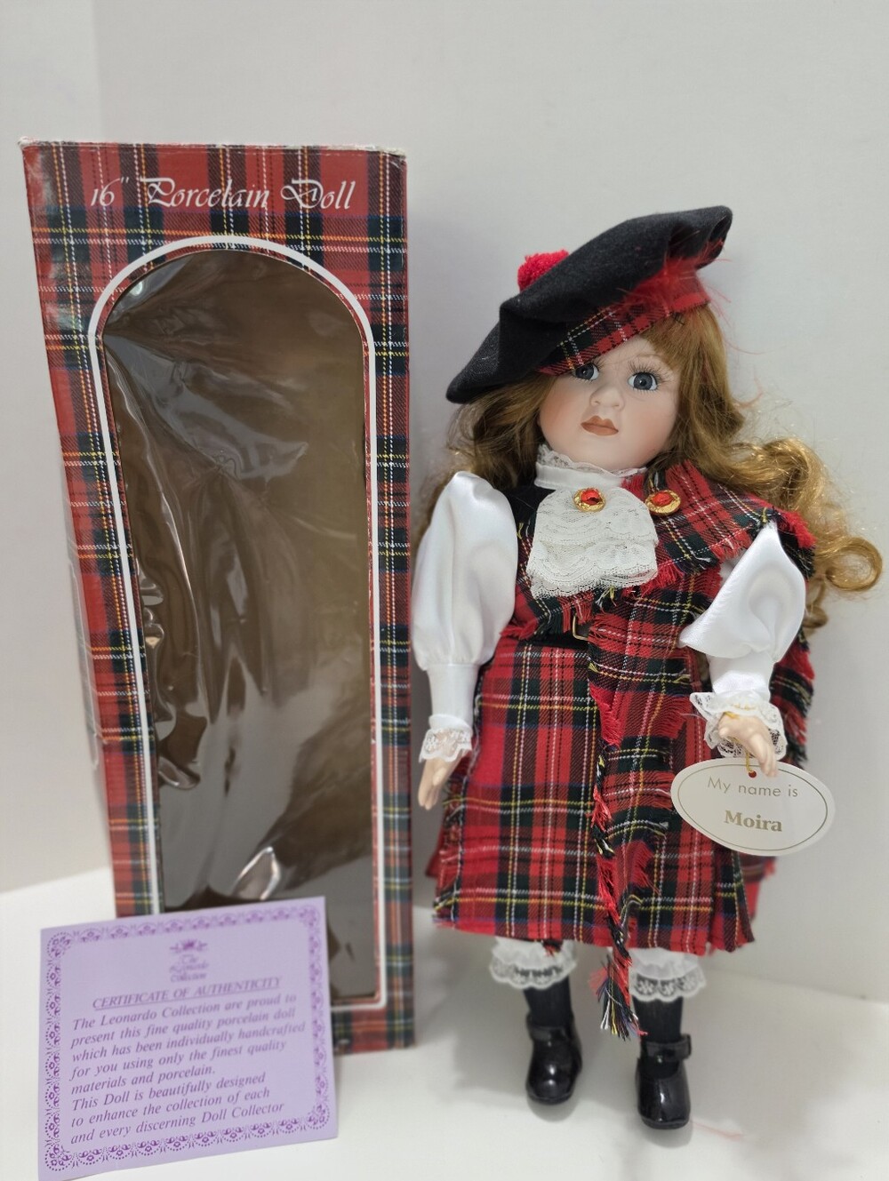 Vintage The Leonardo Collection "Moira" Porcelain 16" Collectible Doll